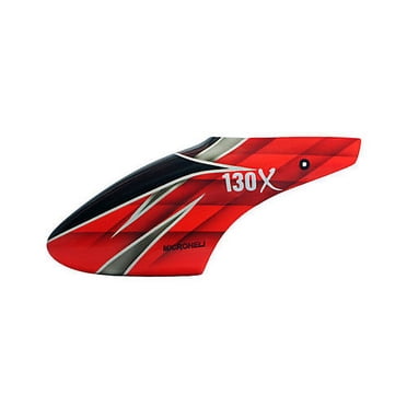 MICROHELI Airbrush Fiberglass TDR Canopy For Blade 130X Helicopter - Fire Attack Design
