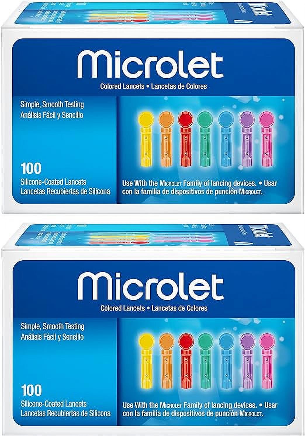 Microlet Colored Lancets, 100 Count
