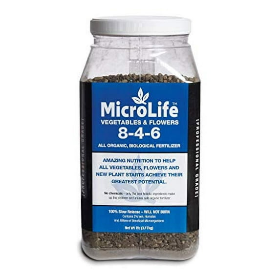 Microlife Fertilizer Vegetables and Flowers Granular Organic Fertilizer, 7 lbs