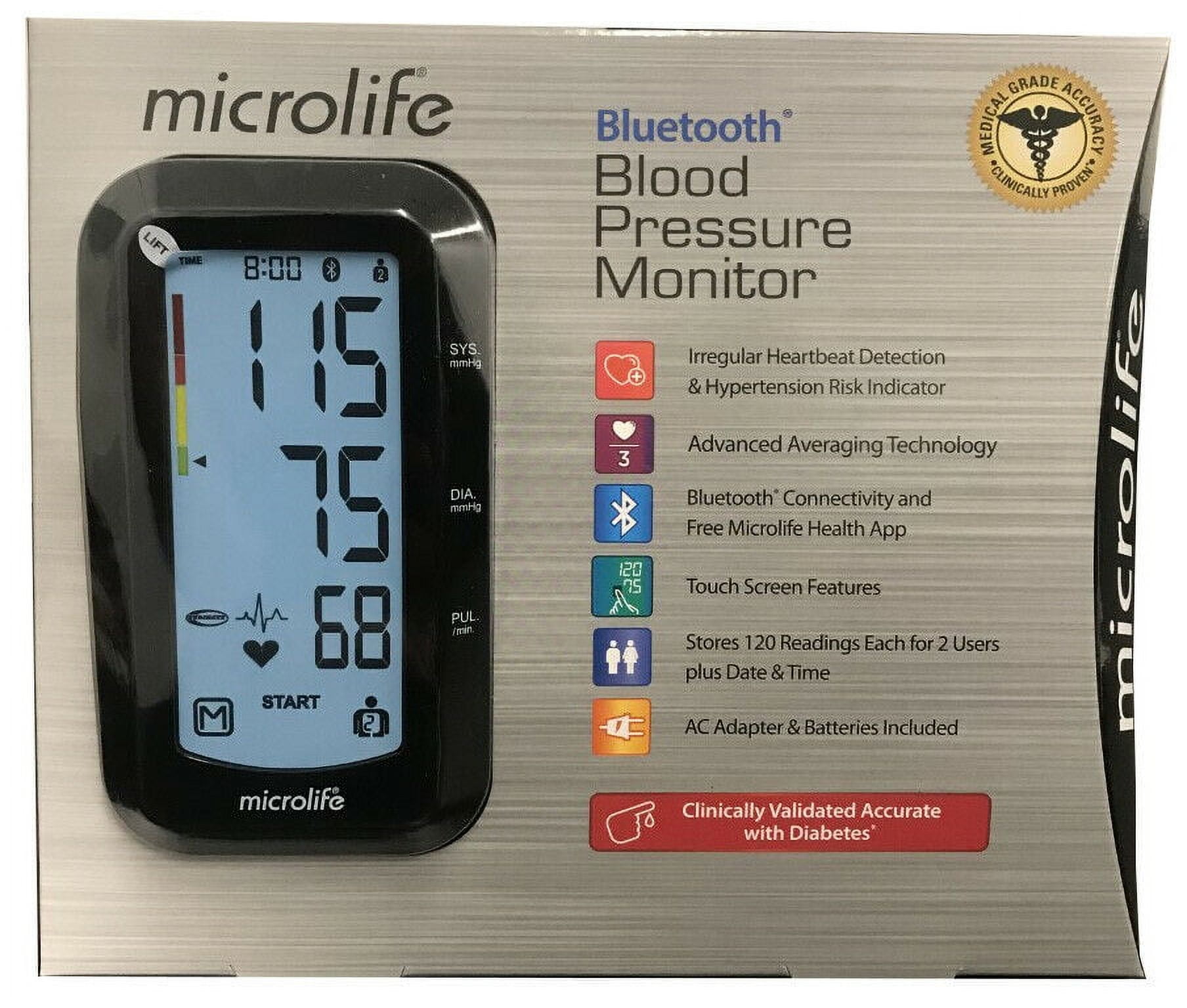 Microlife USA  Premium Bluetooth Illuminated Touch Screen Blood