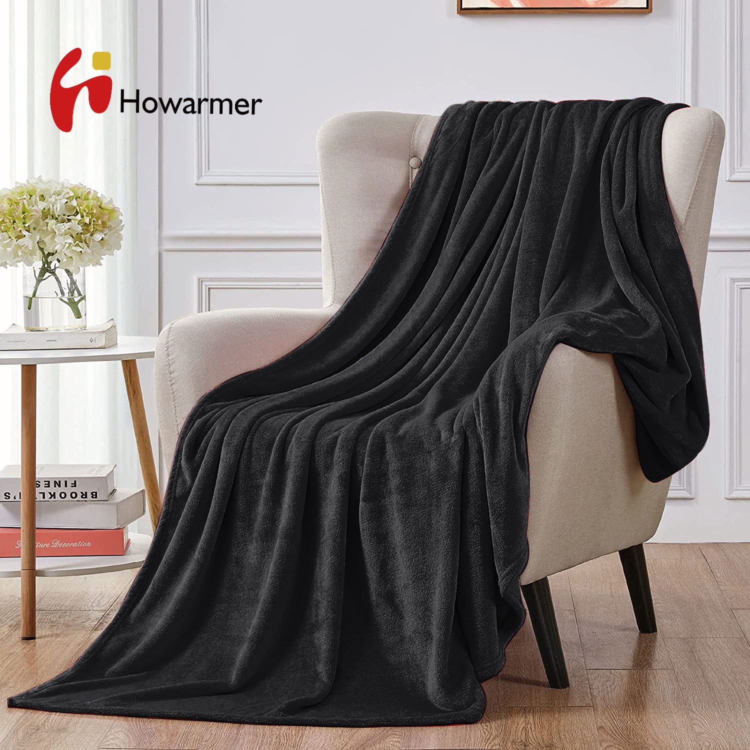 Microlight Plush Solid Fleece Queen Blanket, Microfiber Flannel Blankets Hypoallergenic Plush