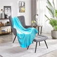 thumbnail image 1 of Microlight Plush Solid Fleece Throw Blanket, Aqua, 50" x 60", 1 of 4