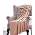 thumbnail image 1 of Microlight Plush Solid Fleece Throw Blanket, Tan, 50" x 60", 1 of 2
