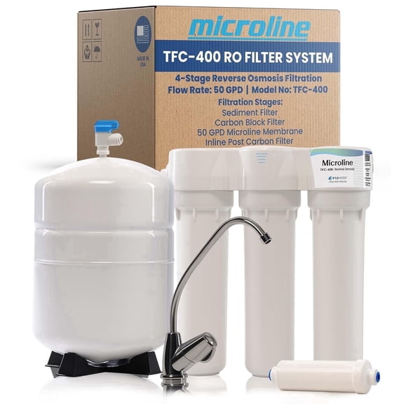 Microline TFC-400 Under-Sink Reverse Osmosis Drinking Water System 50 GPD