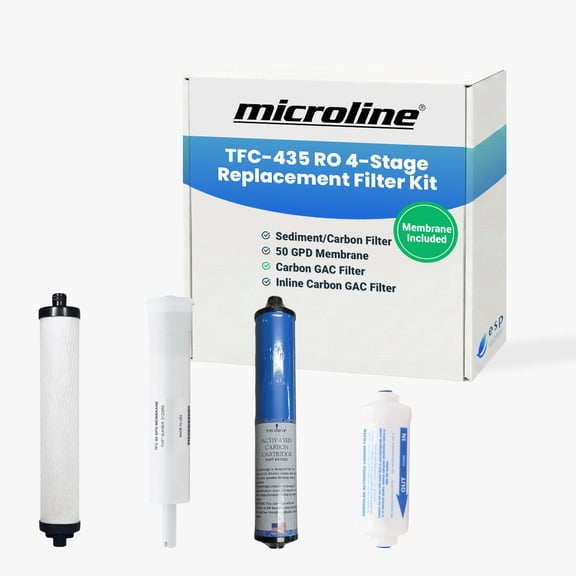ESP Water Products, Microline TFC-435 Compatible RO Replacement Filter Kit, Includes 50 GPD Reverse Osmosis Membrane