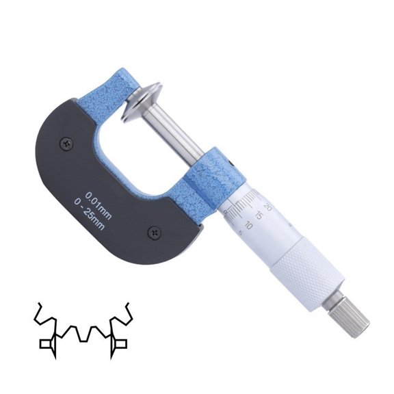 Micrometer 0-25mm 25-50mm Accuracy 0.01mm Disc Micrometer Outside Caliper Gauge Measuring Tools ,Easy to Operate