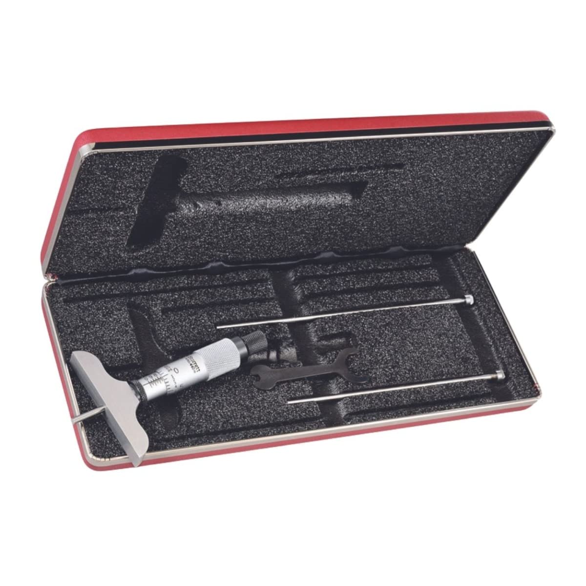 Micrometer Depth Gage With RingType Knurled Lock Nut, Combination
