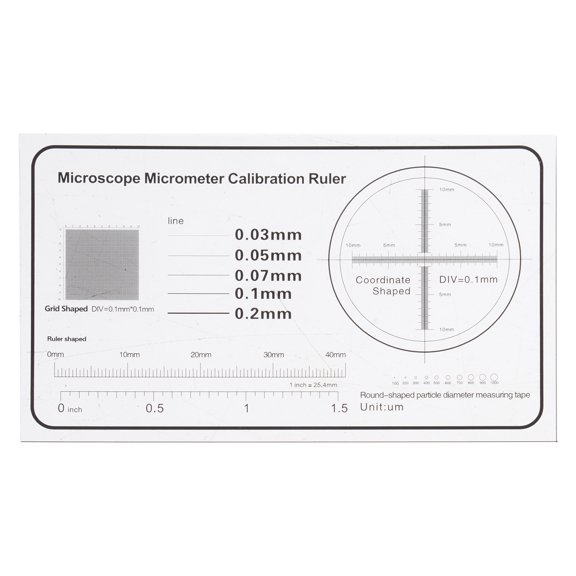 Micrometer Scale with 0.1mm Increment for Clear Viewing Under Microscope Micrometer for Researcher