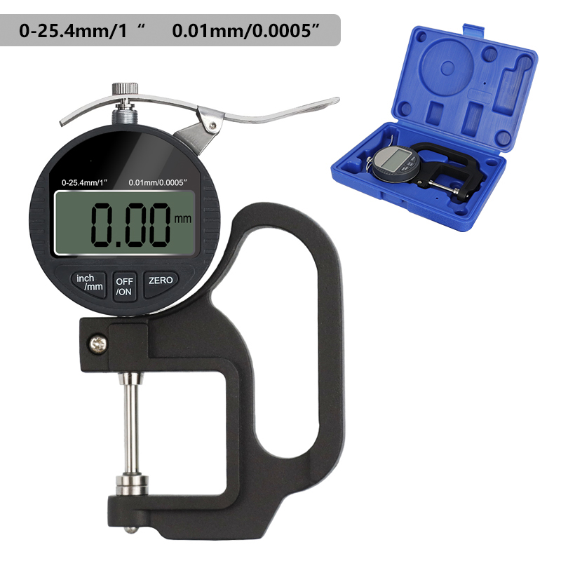 Micrometer Thickness Meter 012.7 025.4 Precision0.01/0.001 For Paper