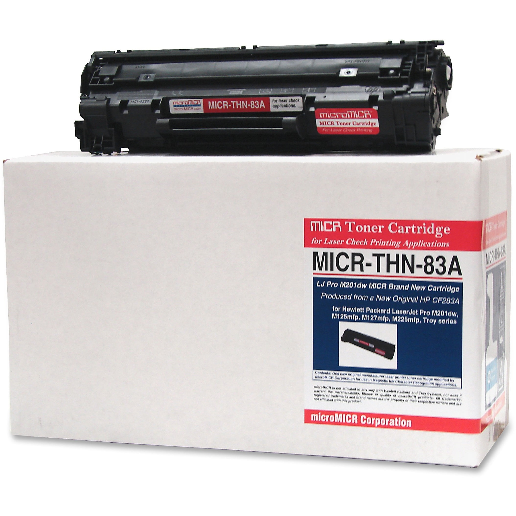 microMICR MICR Toner Cartridge - Alternative for HP 83A - Laser - Standard Yield - 1500 Pages - Black - 1 Each microMICR MICR Toner Cartridge - Alternative for HP 83A - Laser - Standard Yield - 1500 Pages - Black - 1 Each