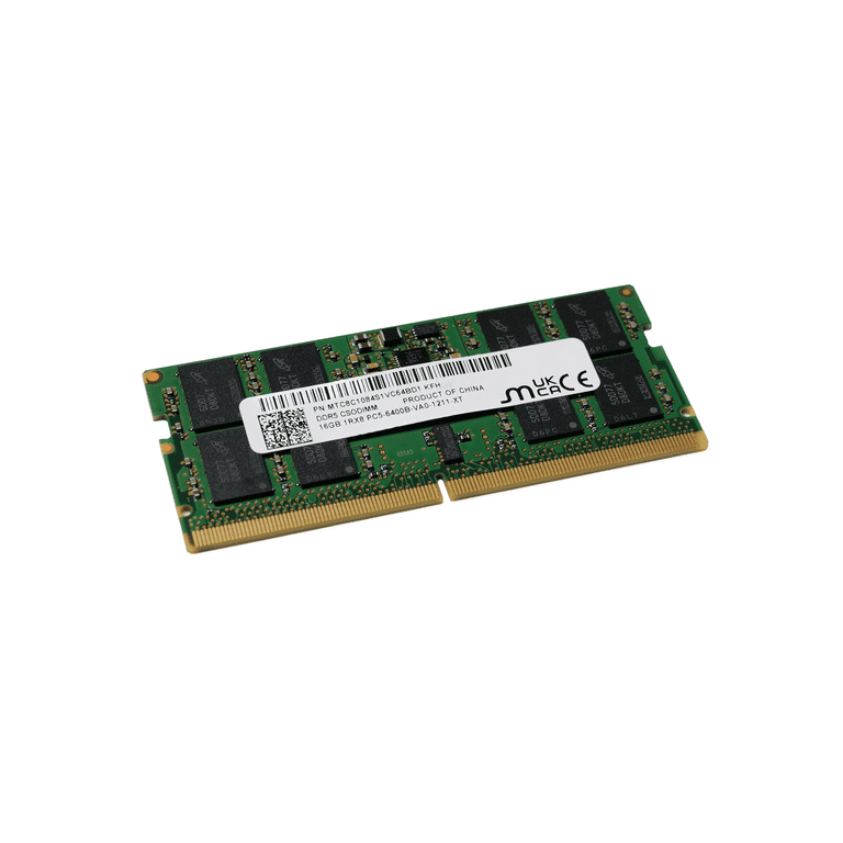 Micron 16GB DDR5-6400 (PC5-6400B) 262-Pin 1Rx8 CSODIMM / SODIMM
