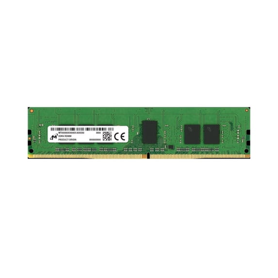 Micron 16GB Server Workstation Memory - DDR4 3200MHz - RDIMM - Registered - 1Rx8 - CL22 - 1.2V