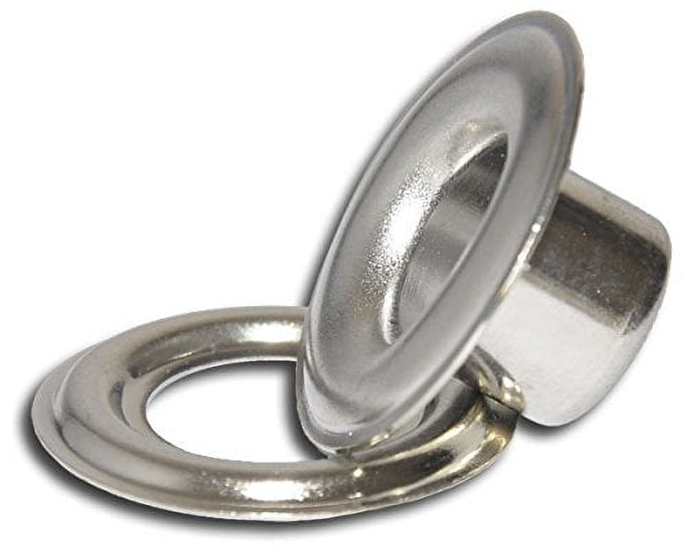 Micron #2 (3/8") Iron Nickel Self-Piercing Grommets & Washers, 500 Pcs Set