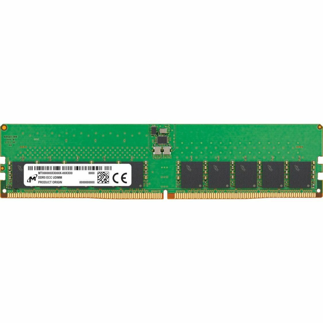 Micron 32GB DDR5-4800 ECC UDIMM 2Rx8 CL40 Memory Module