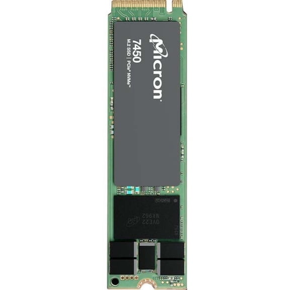 Micron 7450 MAX 800 GB Solid State Drive - M.2 2280 Internal - PCI Express NVMe (PCI Express NVMe 4.0 x4) - Mixed Use - TAA Compliant - Server, Storage System Device Supported - 3 DWPD - 4300 TB TB...