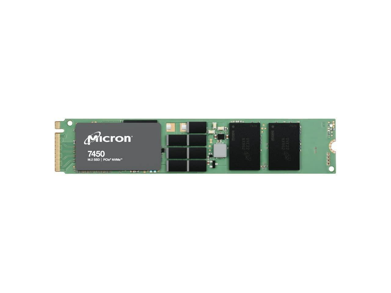 Micron 7450 PRO 3.84 TB Solid State Drive M.2 22110 Internal PCI Express NVMe PCI Express NVMe 4.0 x4 Read Intensive TAA Compliant
