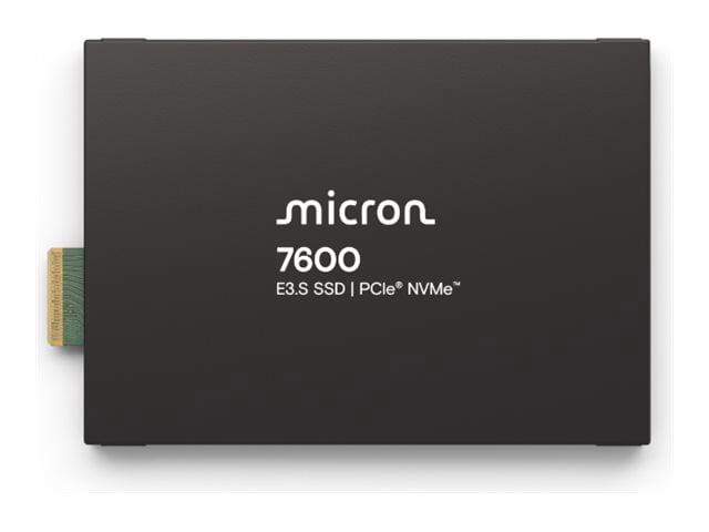 Micron 7600 PRO - SSD - Read Intensive - encrypted - 7.68 TB - internal - E3.S - PCI Express 5.0 x4 (NVMe) - FIPS 140-3 Level 2 - TCG Opal Encryption
