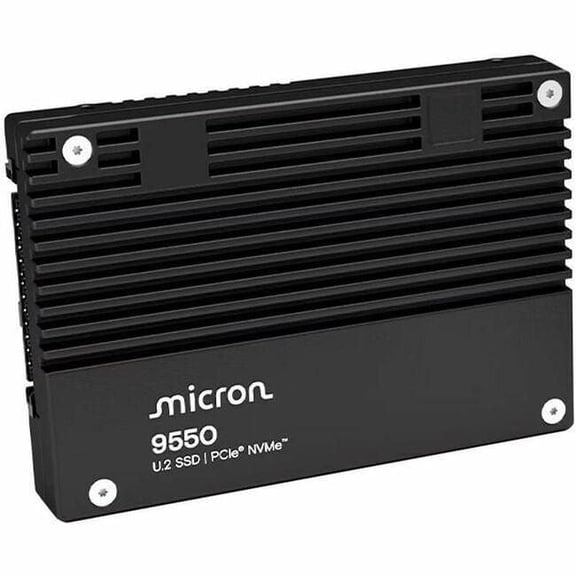 Micron 9550 MAX 25.60 TB Solid State Drive, U.2 15mm Internal, PCI Express NVMe (PCI Express NVMe 5.0 x2)