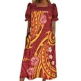thumbnail image 1 of Micronesian Dress Mumu Ladies Polynesian Dress Casual Pocket Design Party Dress 2024 New, 1 of 2