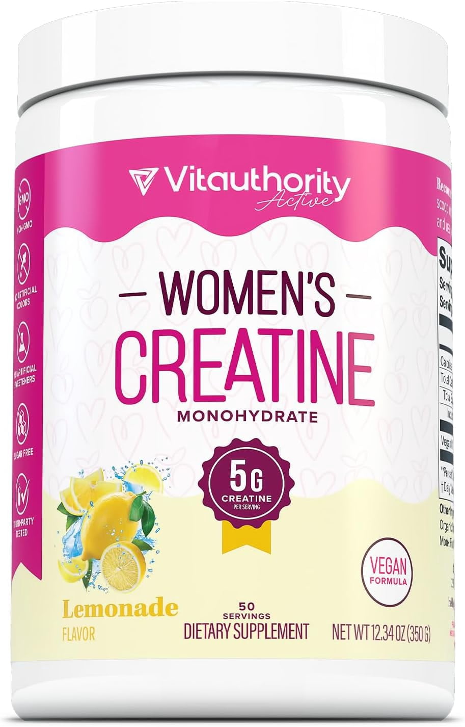 Micronized Creatine Monohydrate Powder – 5 g per Serving | Supports Strength & Muscle Recovery | No Sugar or Fillers | Lemonade Flavor | 50 Servings