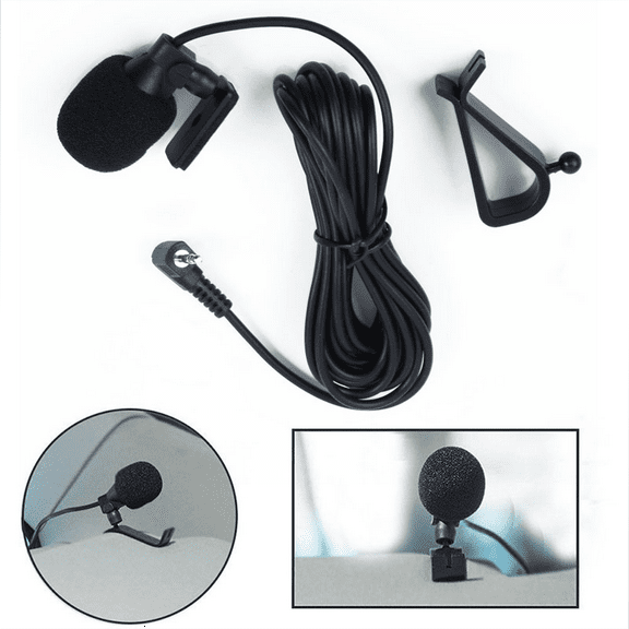 Microphone 3.5mm External Mic Compatible for Car Pioneer Stereos Radio Receiver