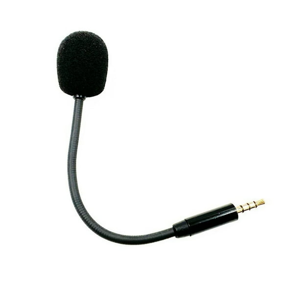 Microphone 3.5mm Gold Plate Straight Plug Omnidirectional Microphone for Game Headset PC Replacement External Microphone