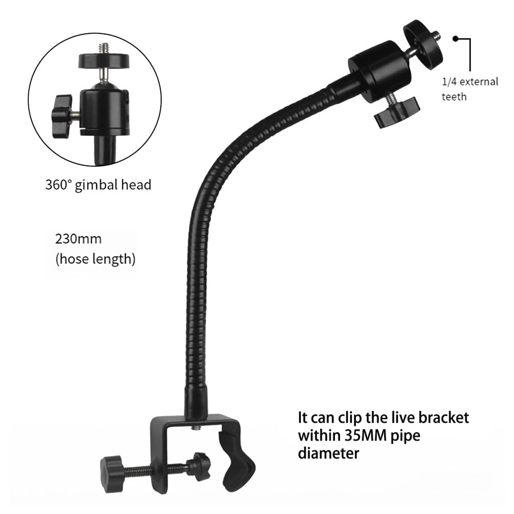 Microphone Arms Adjustable Clamp Mic Stand gooseneck For Smartphone ...