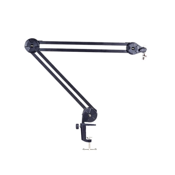 Microphone Boom Arm Smooth 360 Degree Rotation C Clamp Mount Mic Suspension Boom Scissor Arm Support Holder Stand Black