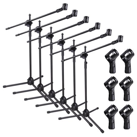 Microphone Boom Arm Stand Tripod Holder Mic Clip Adjustable Height Mount 6 Packs