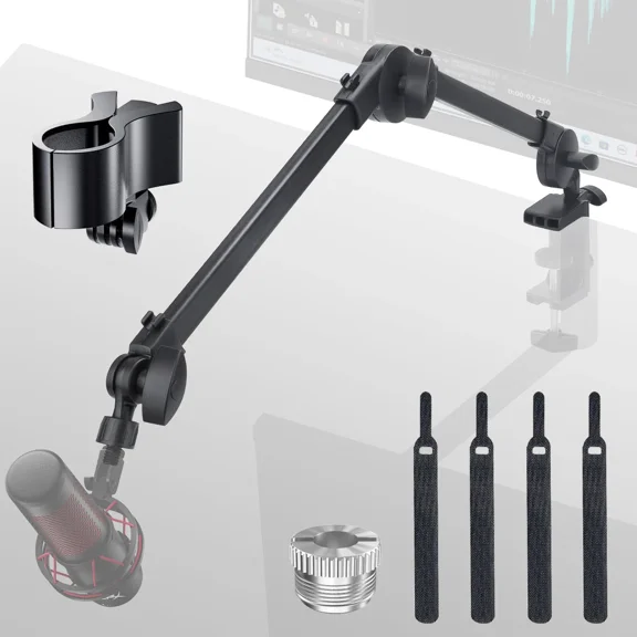 Microphone Boom Arm with Desk Mount 360 Rotatable Adjustable Studio Mic Stand