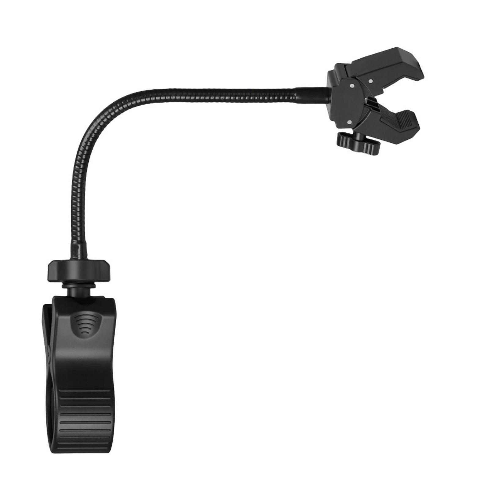 Microphone Clip Holder Secure Attachment Clamp On Stand Featuring Gooseneck Arm For Safe Device Positioning