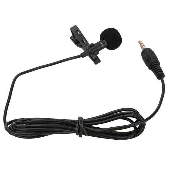 Microphone,Clip-on Mic Portable Laptop Portable Clip-on Condenser Wired Mic Computer Pc Hands-free 3.5mm Condenser Lavalier Hands-free 3.5mm Condenser Wired Mic Pad Computer