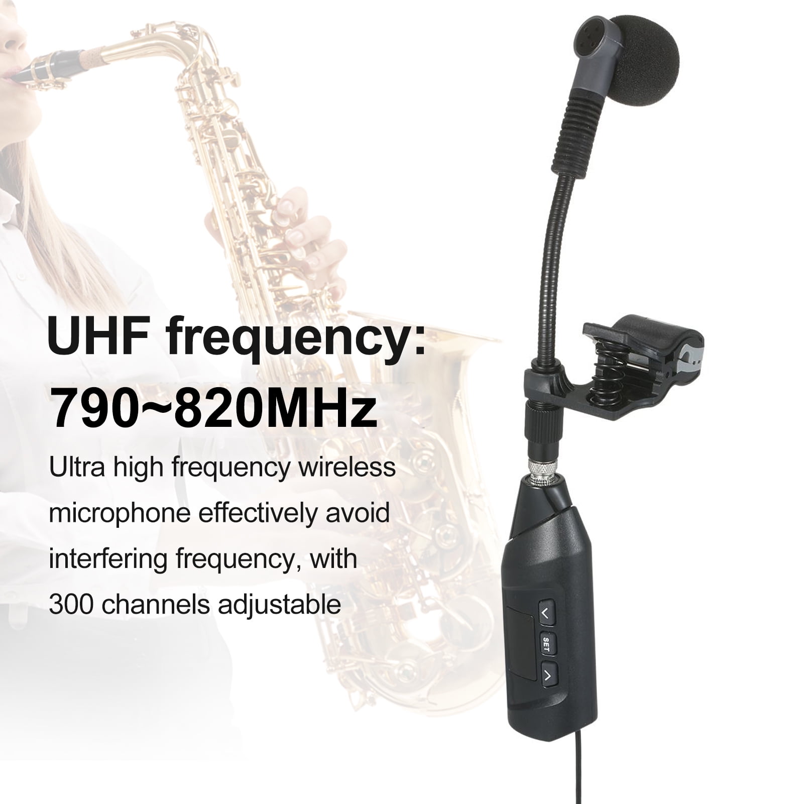 Microphone,Display Clipon Live Tft Display Clipon Uhf Buzhi Huiop Condenser Live Sax Mic