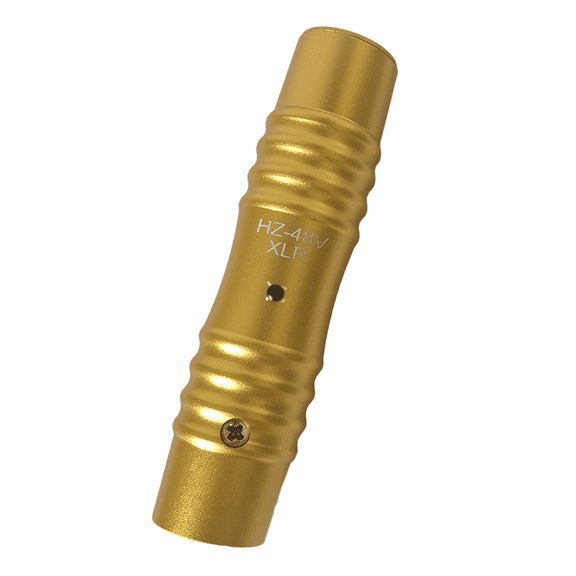 Microphone Dynamic Preamplifier Phantom Power Adapter for Condenser Mic 48V XLR Mic Adapter 3.5mm,1 * Phantom Power Adapter,Gold