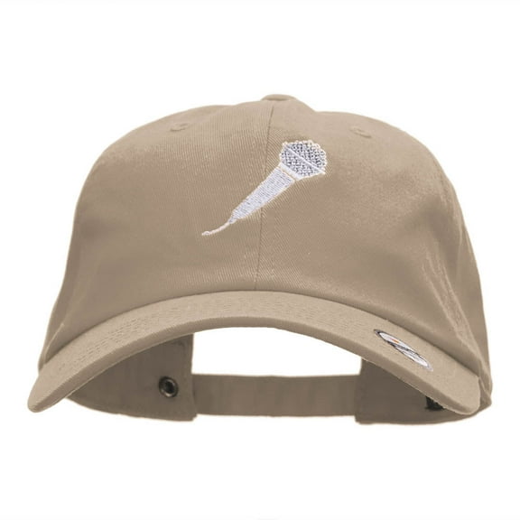 Microphone Embroidered Washed Cap - Khaki OSFM