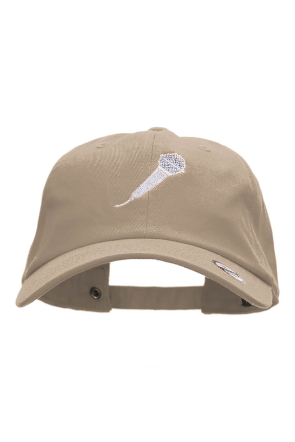 Microphone Embroidered Washed Cap - Khaki OSFM