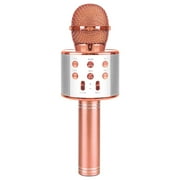 Microphone Gift Age 5-12 Girls Children, Wireless Karaoke Gifts for 6-11 Year Old Girl Kids Singing Microphone Machine Toy for 6-11 Year Old Girl Teens Birthday Gift for Girl MIC Rose Gold