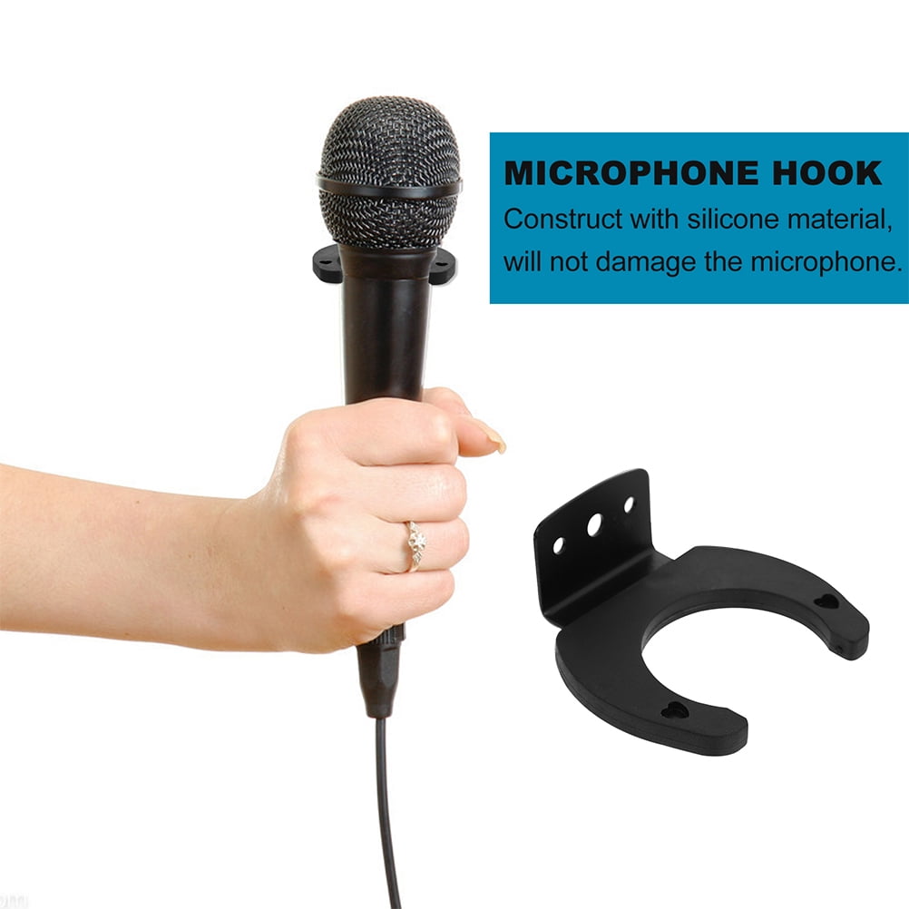 Microphone Holder Wall Mic Stand Mount Universal Hook Hanger Boom Rack