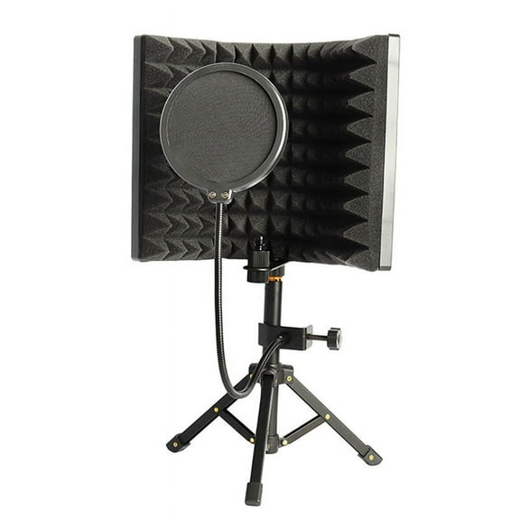 Microphone Isolation Screen Mic Sound Absorbing Screens Adjustable for Broadcasting Pod mj621