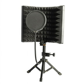 Microphone Isolation Screen Mic Sound Absorbing Screens Adjustable for Broadcasting Podcasts Recording Singing Studio