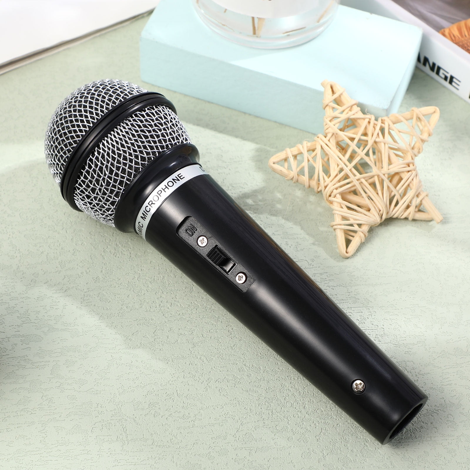 Microphone Kids Prop Fake Play Pretend Costume Mic Plastic Karaoke