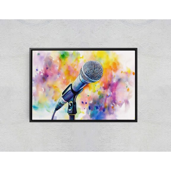 Microphone Mic For Singer Classic Accent Wall Art Unframed Paper Print