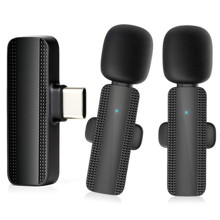 Microphone-Microphone for Iphone,Lapel Wireless Microphones,Microphone for PC,Mini Microphone, Podcast Microphone,Noise Cancellation,Multi-Function for Communication, Live Broadcast & Karaoke