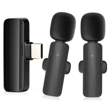 Microphone-Microphone for Iphone,Lapel Wireless Microphones,Microphone for PC,Mini Microphone, Podcast Microphone,Noise Cancellation,Multi-Function for Communication, Live Broadcast & Karaoke