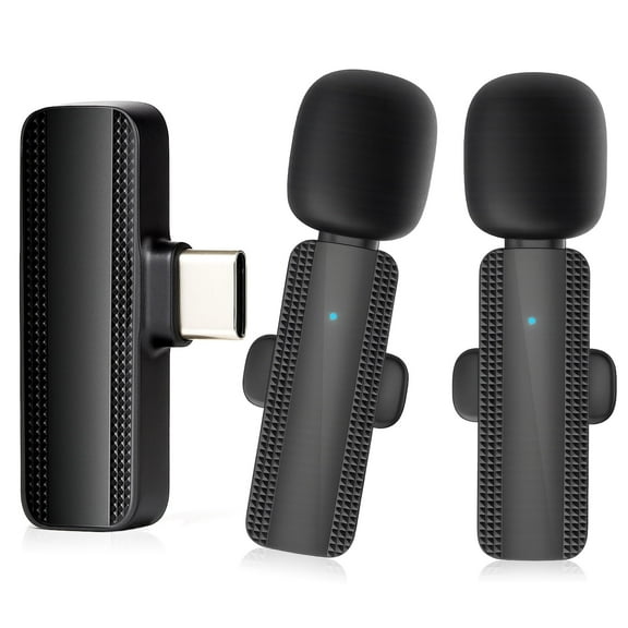 Microphone-Microphone for Iphone,Lapel Wireless Microphones,Microphone for PC,Mini Microphone, Podcast Microphone,Noise Cancellation,Multi-Function for Communication, Live Broadcast & Karaoke