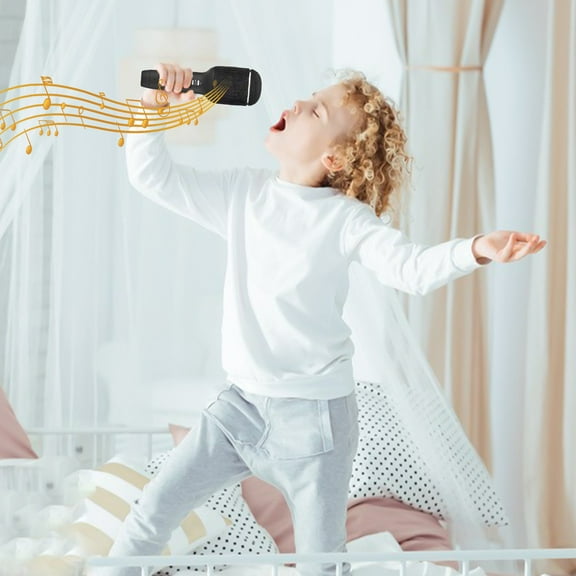 Microphone, Microphone Speaker Integrated Wireless Microphone Bluetooth Mobile Live Karaoke Family KTV Microphone-S Pair With Four Kinds Of Sound Effects