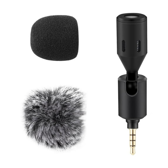 Mini Mini Plug-in Smartphone Microphone Mobile Phone Mic Cardioid Pickup Type-C Plug 90 Angle Adjustable With 2pcs Windscreen For Smartphone Live Streaming Vlog Online Singing