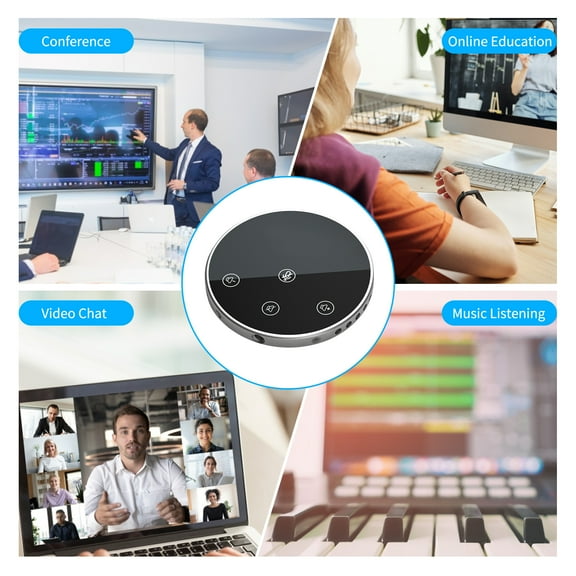 Microphone,Pc Computer Mic Usb Conference Compatible With Windows Pc Computer Mic With Condenser Play Pc Buttons Mute/ Function Mic With Buttons Play Pc Computer Eryue Pc Usb Spe Black