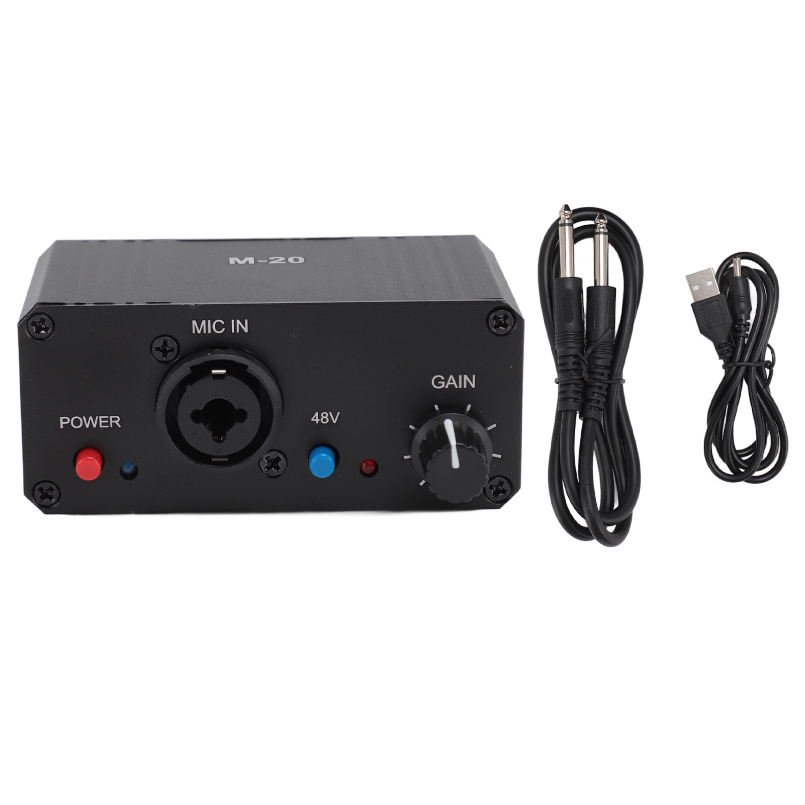 Microphone Preamp High Gain 48V Phantom Power XLR Output Mic