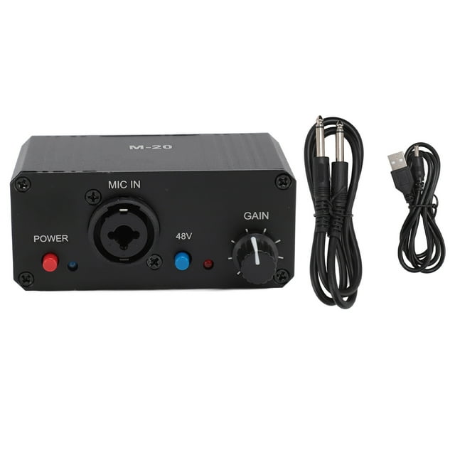 Microphone Preamp High Gain 48V Phantom Power XLR Output Mic